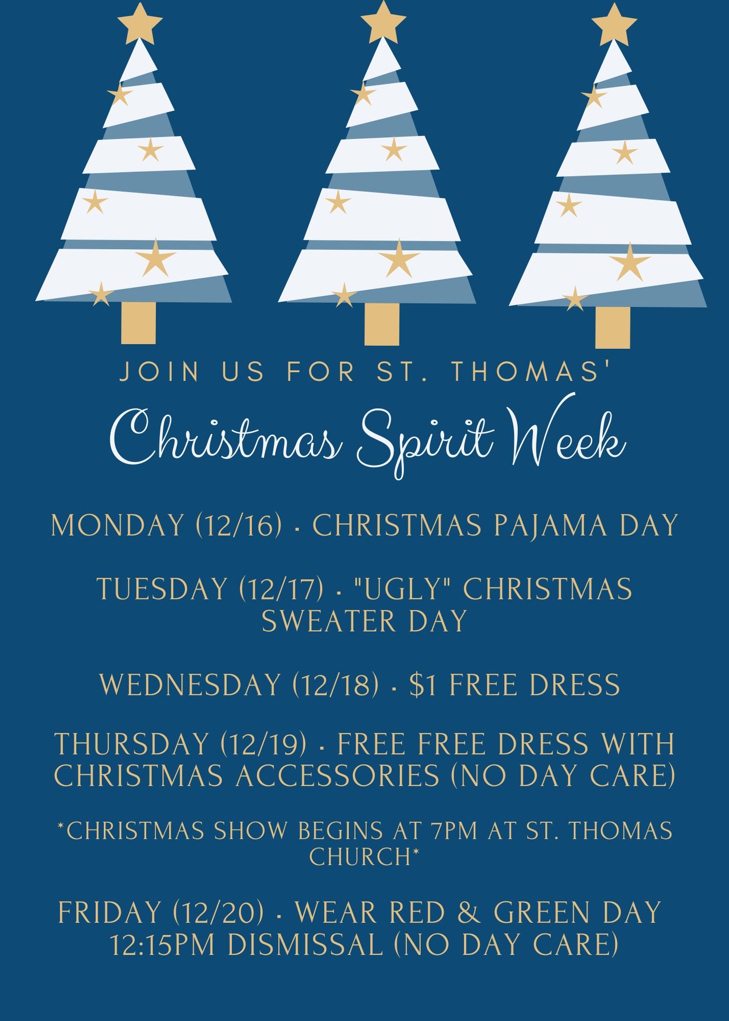 12 days of christmas spirit week ideas